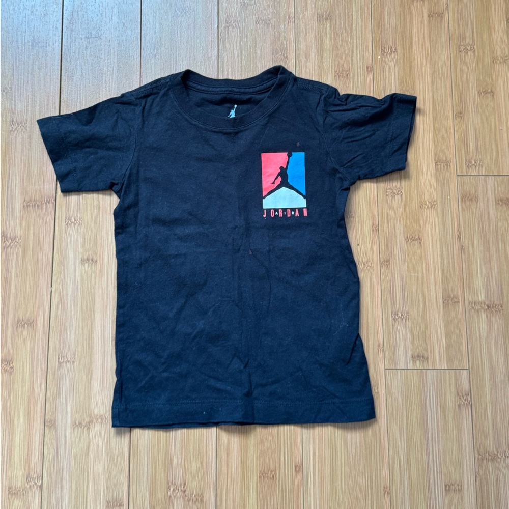 Kids Black Graphic T-Shirt